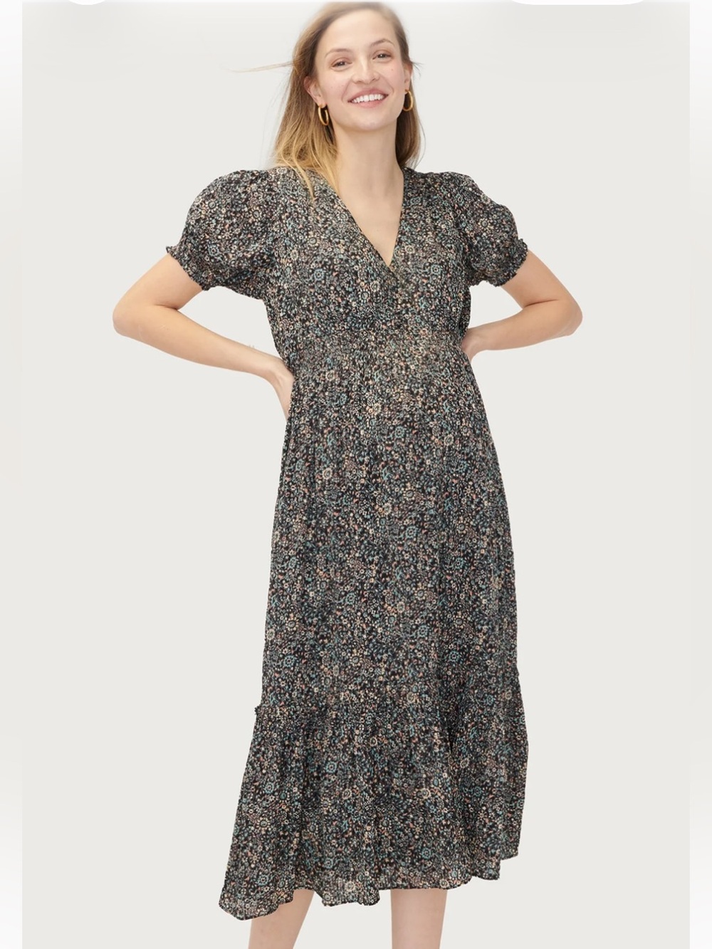 Hatch Emmeline Maternity Floral Midi Dress Size 1 (S)